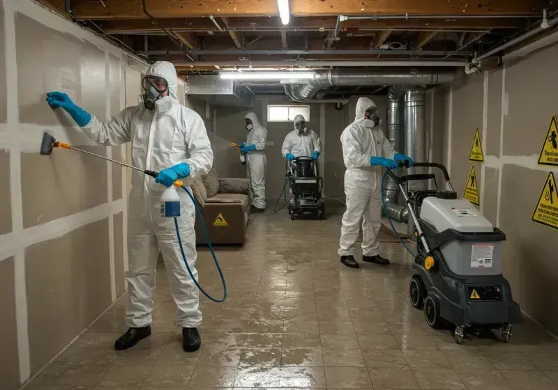 Basement Moisture Removal and Structural Drying process in Westmont, PA